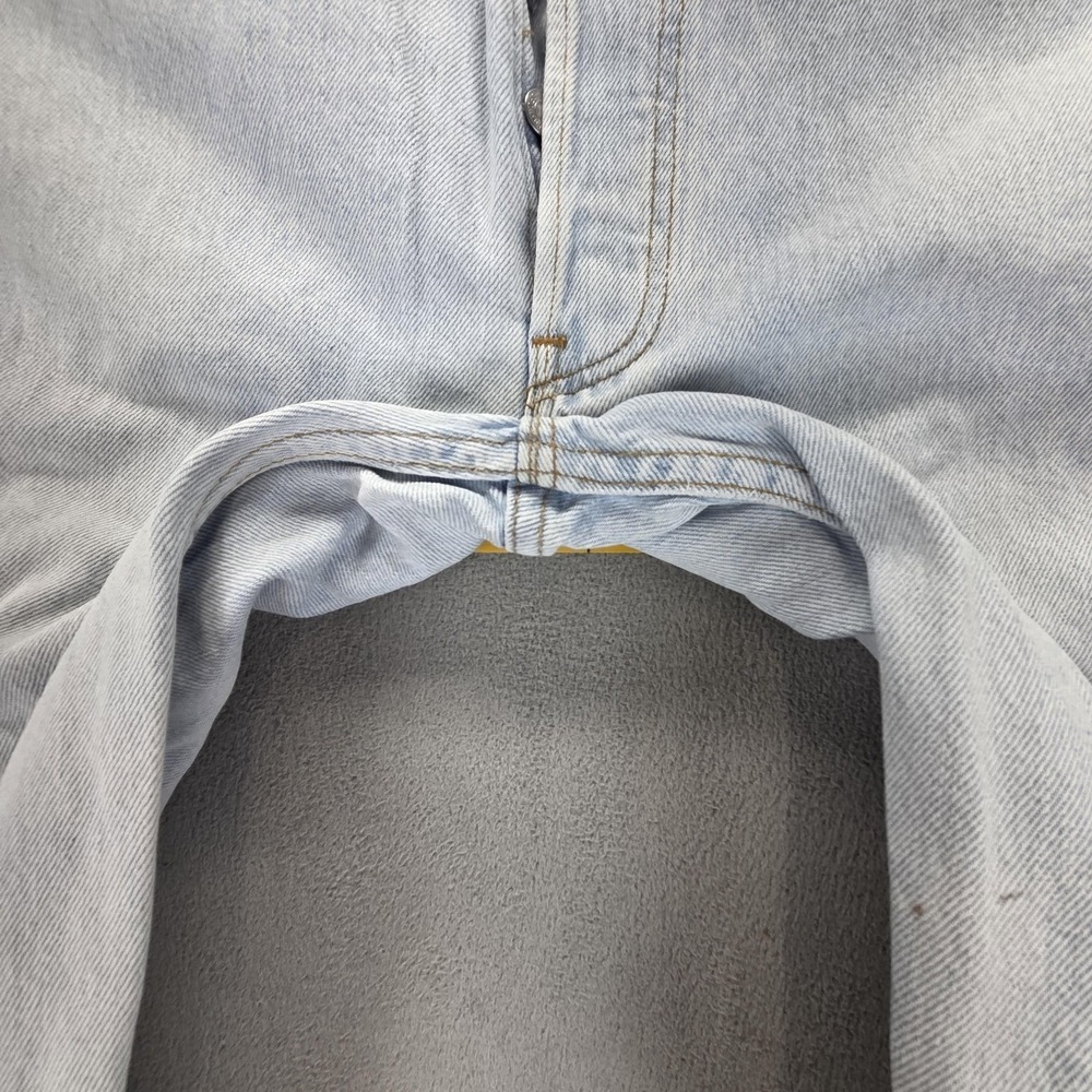 VTG Levis 501 Jeans Mens Blue Light Wash Made In USA Patchwork‎ Fits 29x31 - Picture 14 of 16